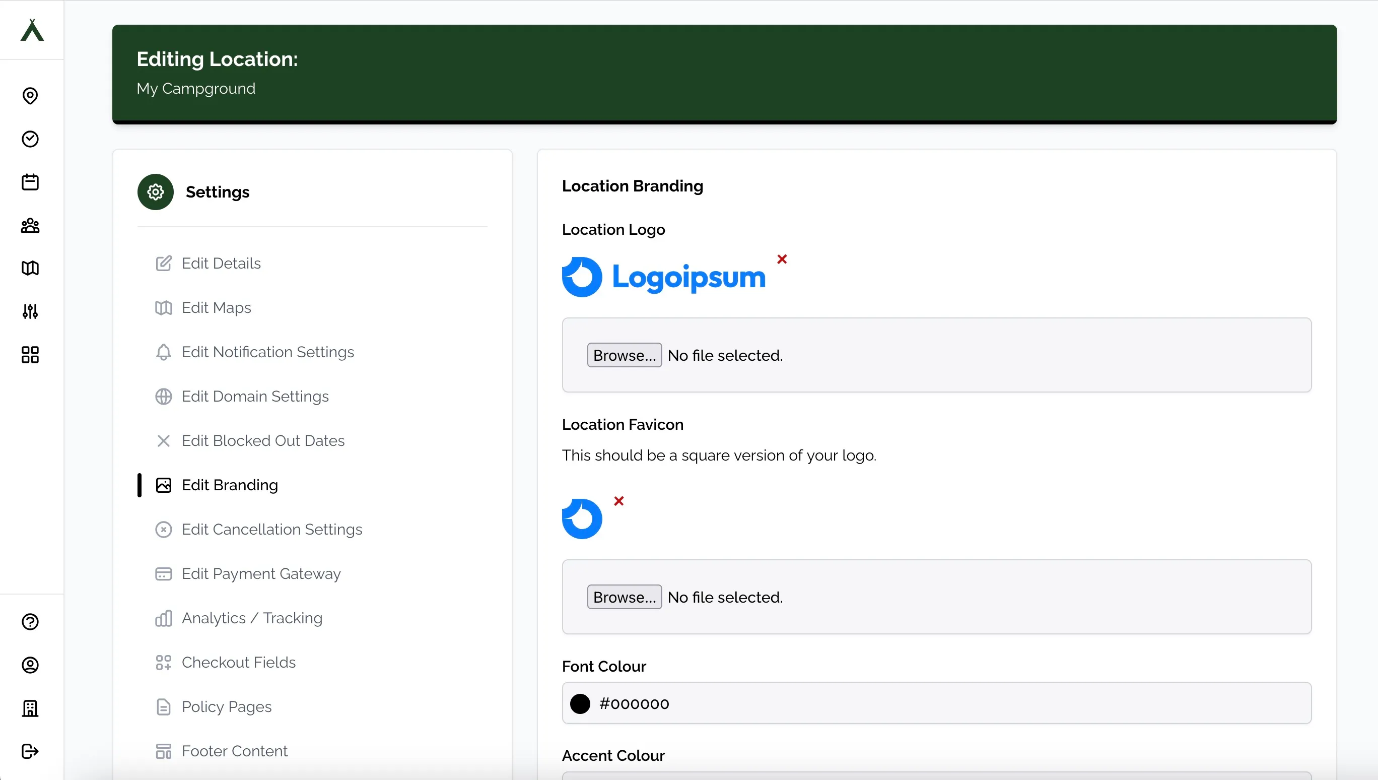 Camper BMS Branding Settings