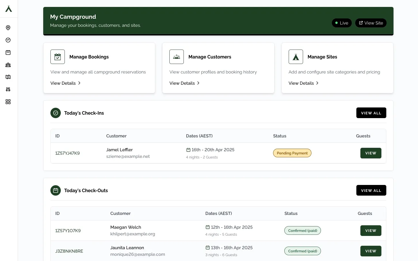 Camper BMS Dashboard