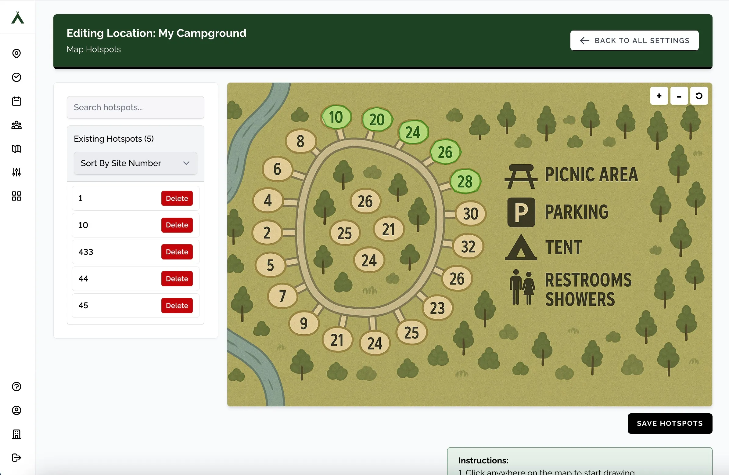 Camper BMS Map Hotspots