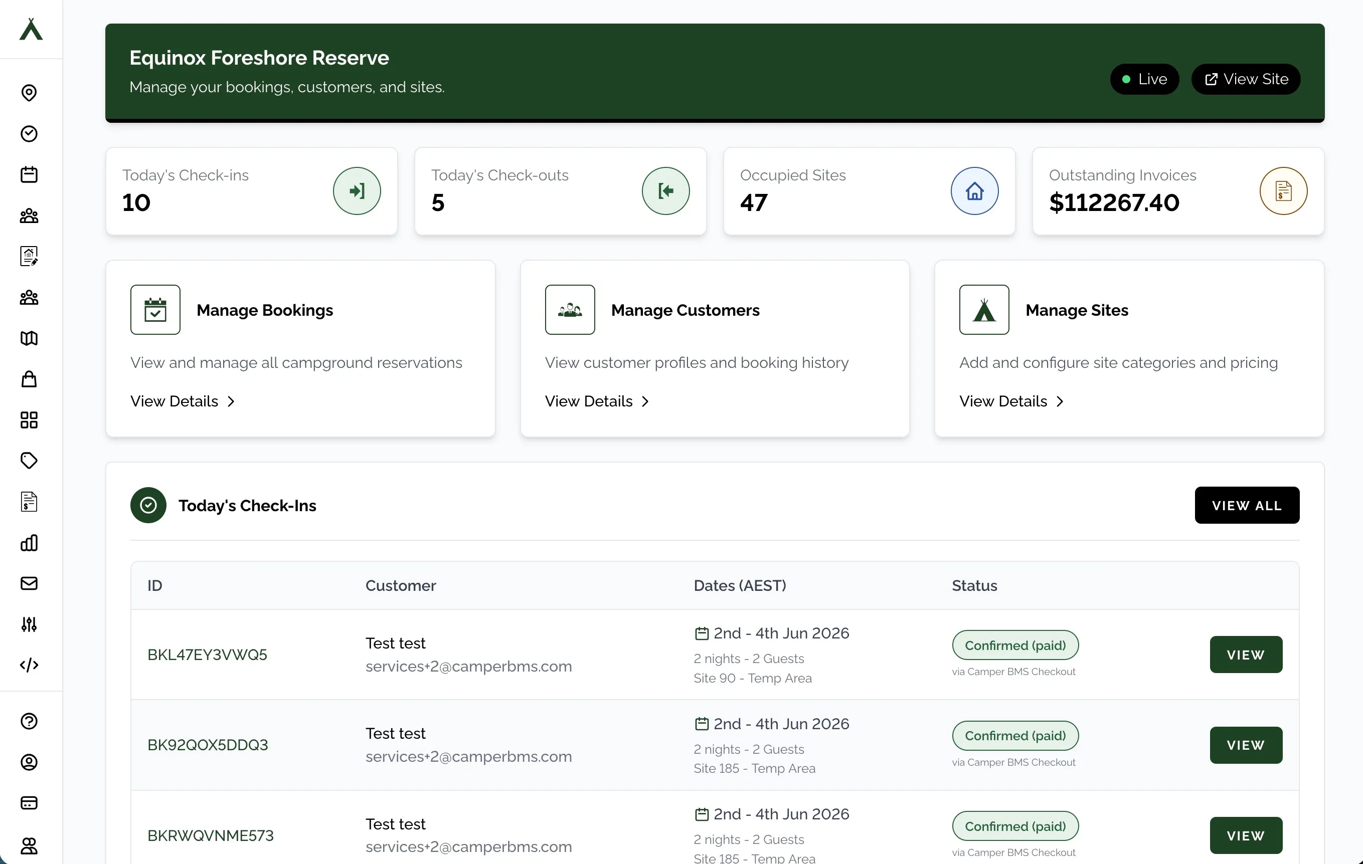 Camper BMS Dashboard